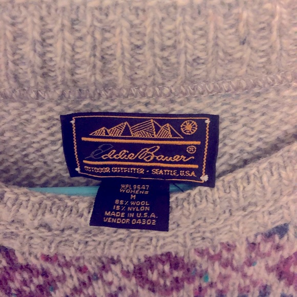 Vintage Eddie Bauer Women’s Fair Isle Sweater nordic vintage sweater 90’s Y2K - Picture 5 of 9